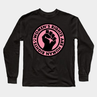 Women's Rights are Human Rights (pink) Long Sleeve T-Shirt